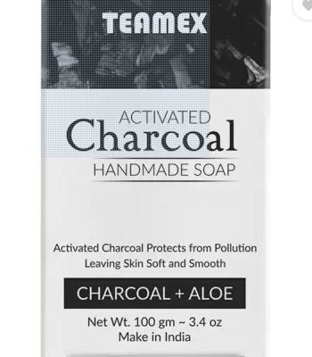 Teamex Activated Charcoal Handmade Soap એક્ટિવેટેડ ચારકોલ હેન્ડમેડ સોપ