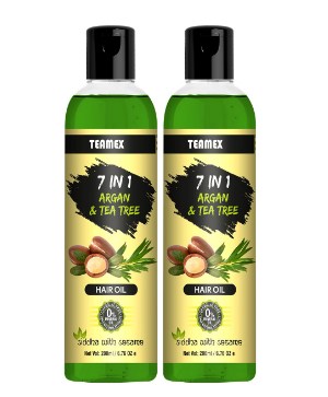 Teamex 7 in 1 Hair Oil 7 ઇન 1 આર્ગન અને ટી ટ્રી ઓઈલ