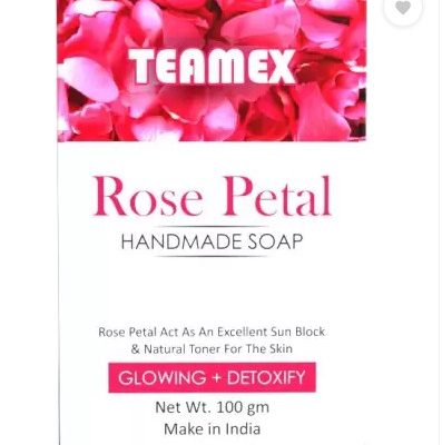 Teamex Rose Petal Handmade Soap રોઝ પેટલ હેન્ડમેડ સોપ